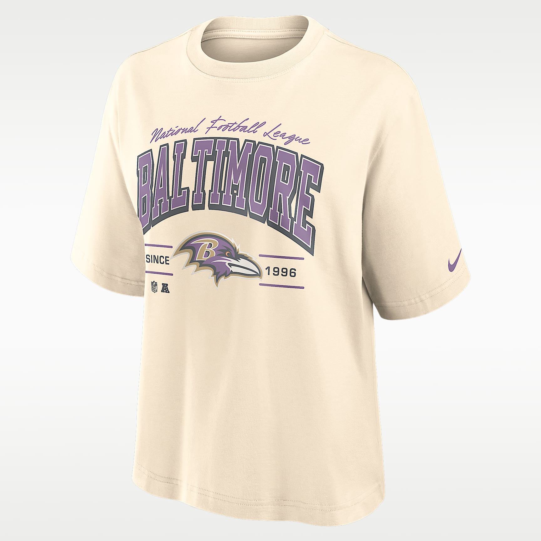 Baltimore Ravens Vintage Mod Boxy Women's Nike NFL T-Shirt. Nike.com